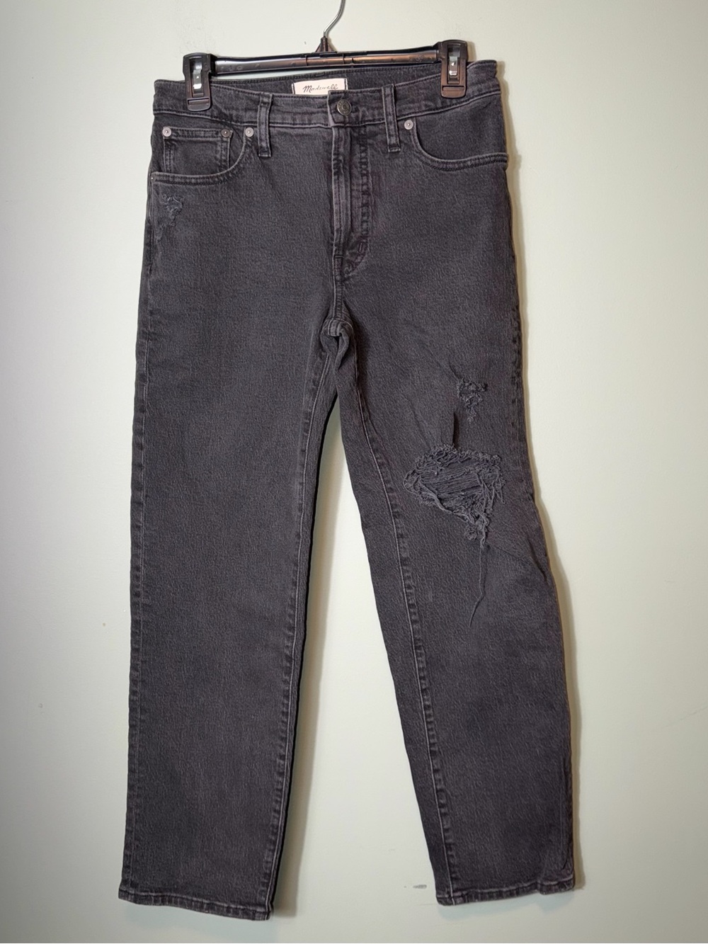 Madewell‎ Women’s The Mid-Rise Perfect Vintage Straight Jean Distressed Size 27
